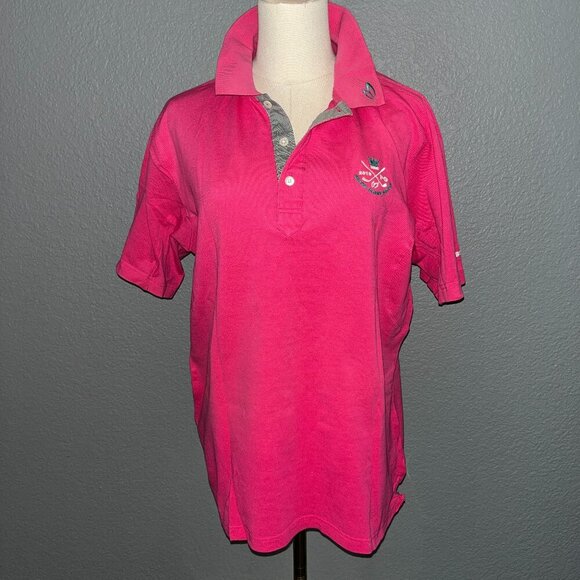 RARE VINTAGE 2010 JAPANESE MASTER BUNNY EDITION WOMEN'S GOLF POLO SHIRT  EUC 6 - Picture 1 of 15